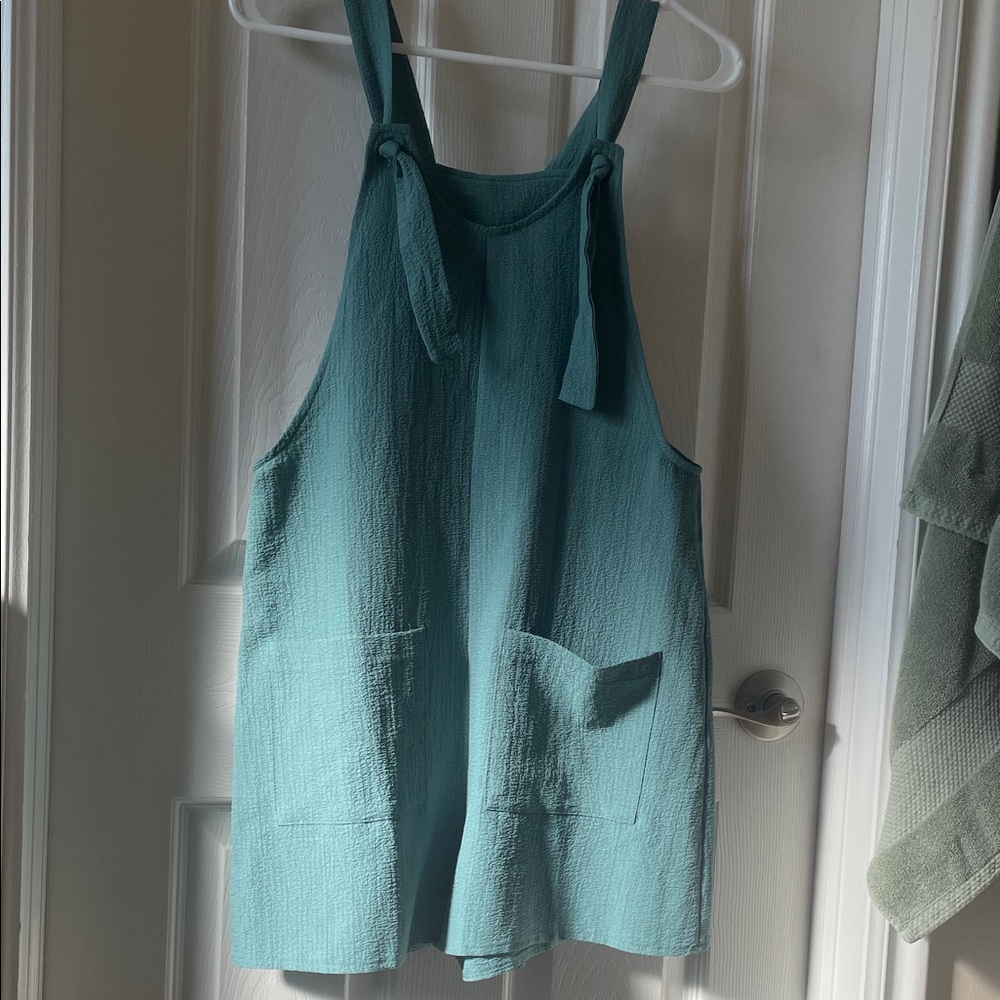 Teal Sleeveless Tie-Strap Top size 2 xs 34